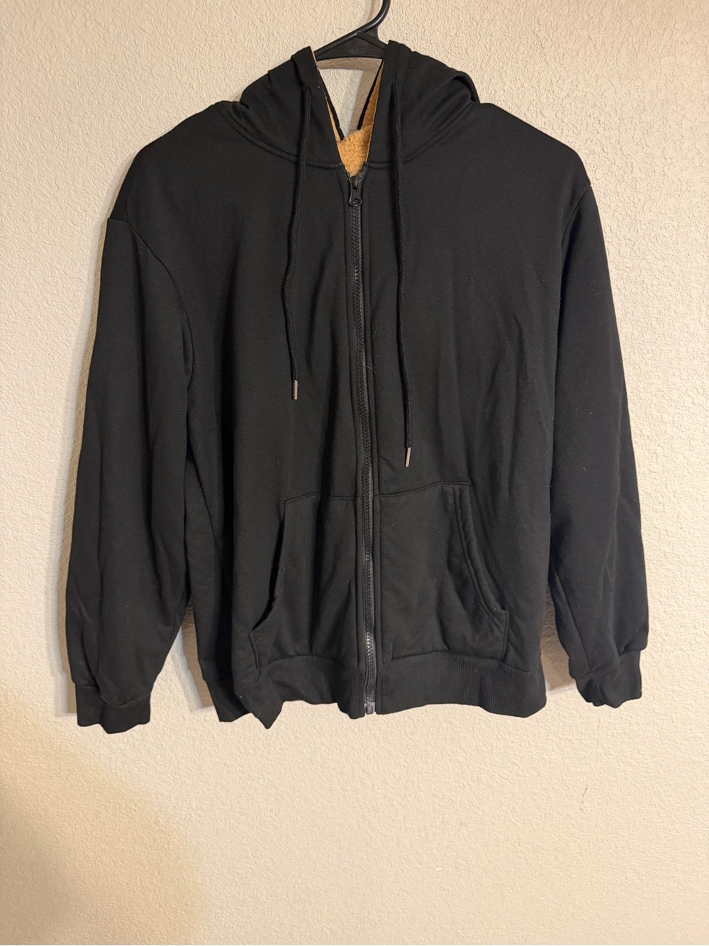 SHEIN Black Full-Zip Hooded Sweater